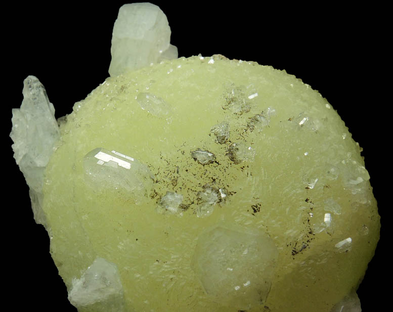 Prehnite with Apophyllite and Goethite from Millington Quarry, Bernards Township, Somerset County, New Jersey