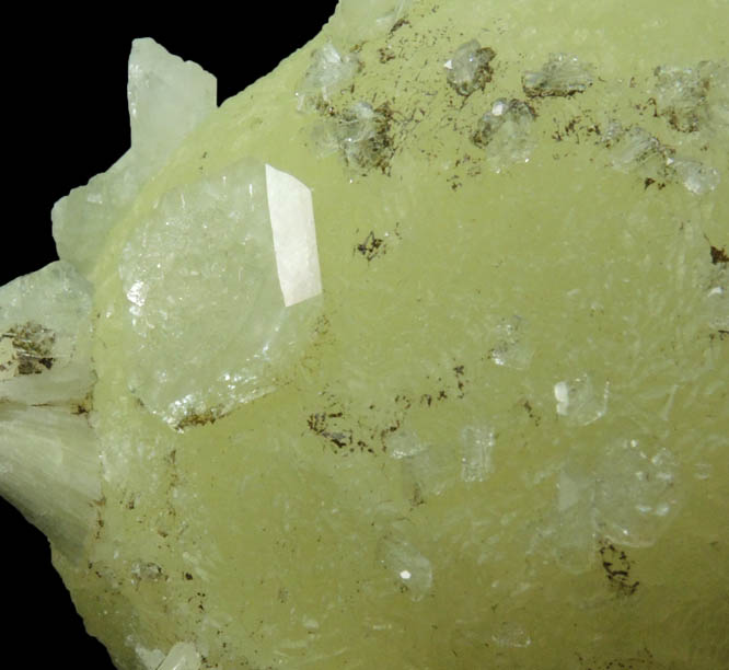 Prehnite with Apophyllite and Goethite from Millington Quarry, Bernards Township, Somerset County, New Jersey