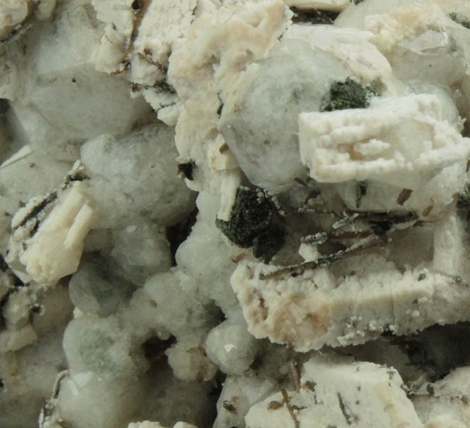 Analcime, Aegirine, Orthoclase, Chlorite, Biotite from 3M Quarry, Granite Mountain, Pulaski County, Arkansas