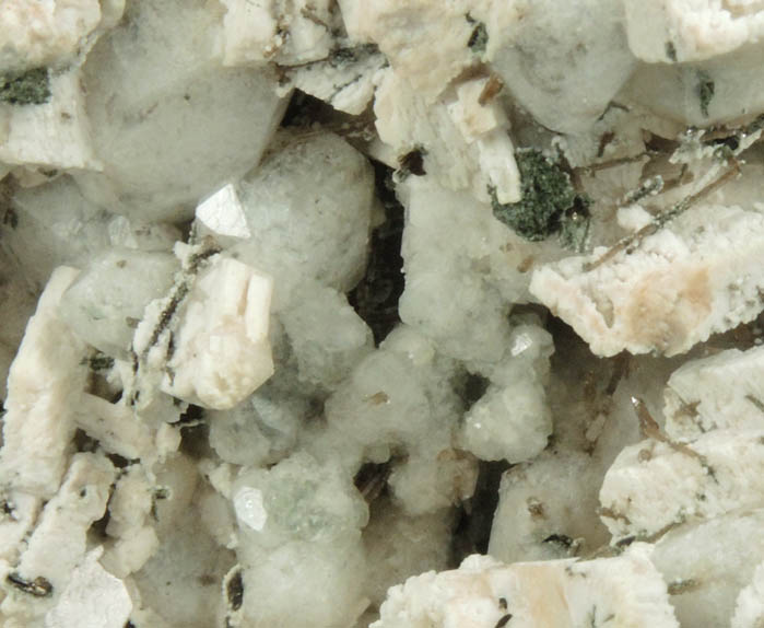 Analcime, Aegirine, Orthoclase, Chlorite, Biotite from 3M Quarry, Granite Mountain, Pulaski County, Arkansas