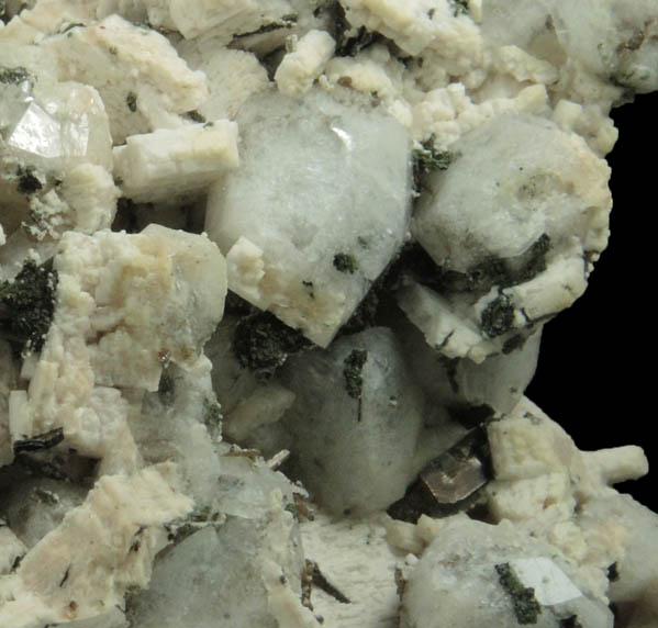 Analcime, Aegirine, Orthoclase, Chlorite, Biotite from 3M Quarry, Granite Mountain, Pulaski County, Arkansas