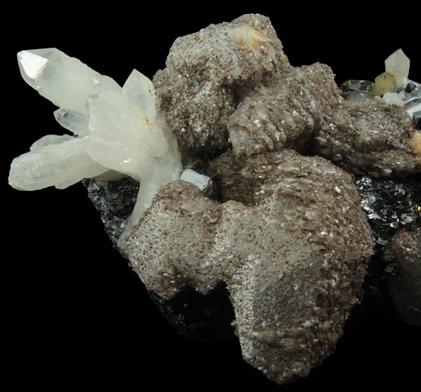 Calcite, Quartz, Sphalerite, Galena from Baia Sprie, Maramures, Romania