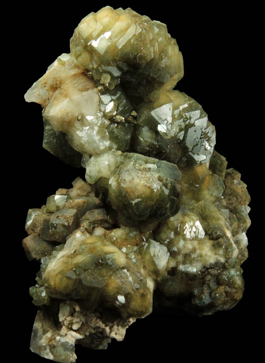 Pyrite on Apophyllite included with Chlorite from Millington Quarry, Bernards Township, Somerset County, New Jersey