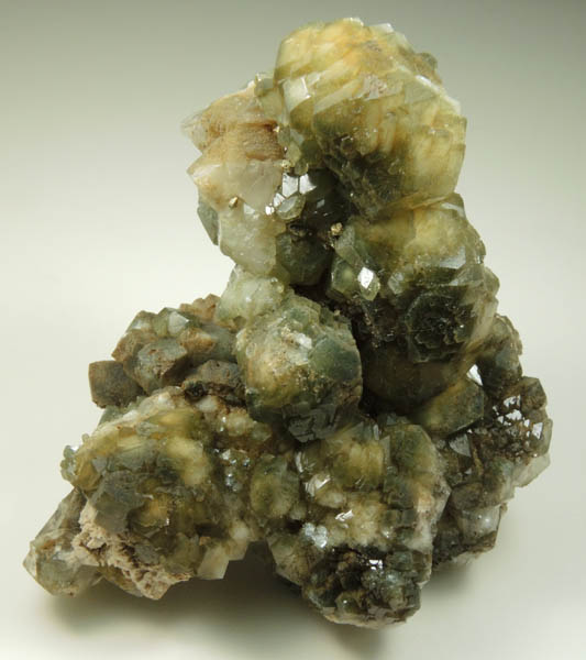 Pyrite on Apophyllite included with Chlorite from Millington Quarry, Bernards Township, Somerset County, New Jersey