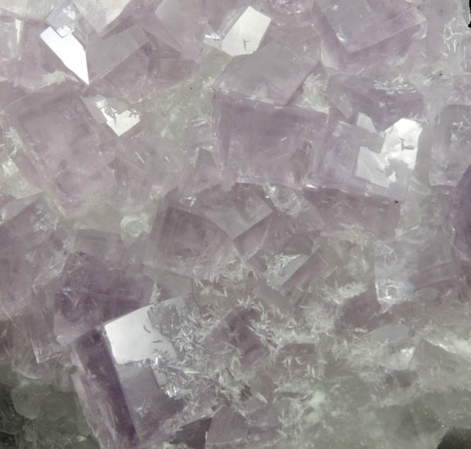 Fluorite on Quartz from Frazer's Hush Mine, Rookhope, Weardale, County Durham, England