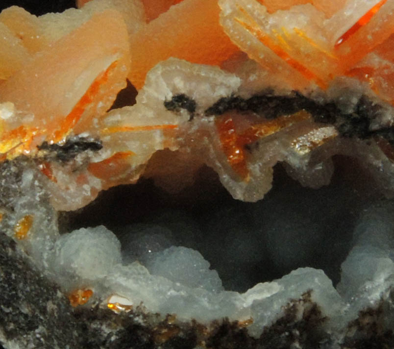 Wulfenite with Hemimorphite-Quartz overgrowth from Finch Mine, north of Hayden, Banner District, Gila County, Arizona