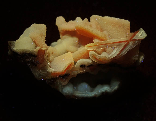 Wulfenite with Hemimorphite-Quartz overgrowth from Finch Mine, north of Hayden, Banner District, Gila County, Arizona