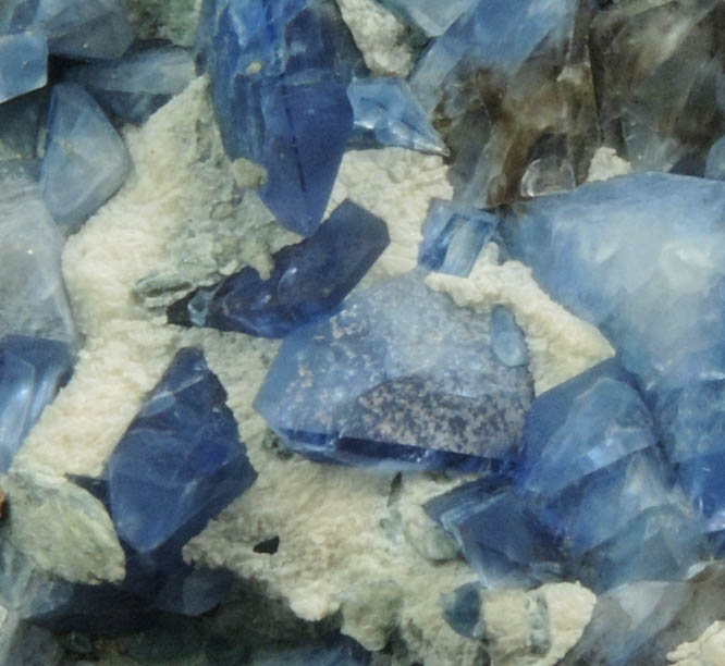 Benitoite with minor Neptunite from Benitoite Gem Mine, New Idria District, San Benito County, California (Type Locality for Benitoite)