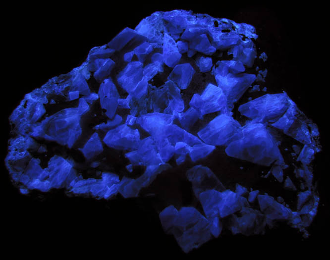 Benitoite with minor Neptunite from Benitoite Gem Mine, New Idria District, San Benito County, California (Type Locality for Benitoite)