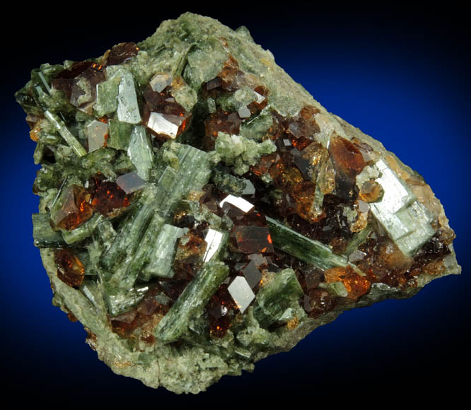 Grossular Garnet and Diopside from Belvidere Mountain Quarries, Lowell (commonly called Eden Mills), Orleans County, Vermont