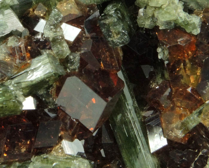 Grossular Garnet and Diopside from Belvidere Mountain Quarries, Lowell (commonly called Eden Mills), Orleans County, Vermont