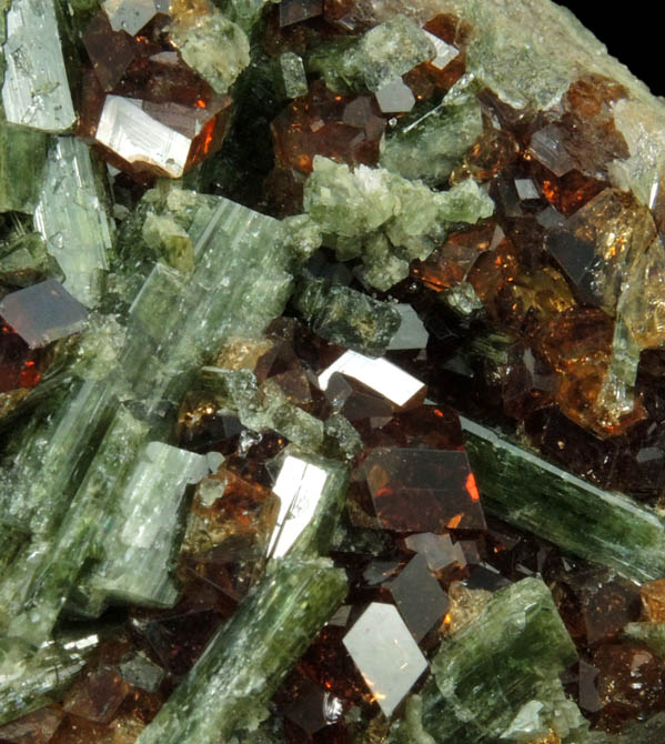 Grossular Garnet and Diopside from Belvidere Mountain Quarries, Lowell (commonly called Eden Mills), Orleans County, Vermont