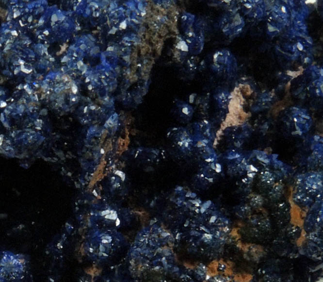 Azurite from Morenci Mine, 4750' level, Lone Star Area, Clifton District, Greenlee County, Arizona