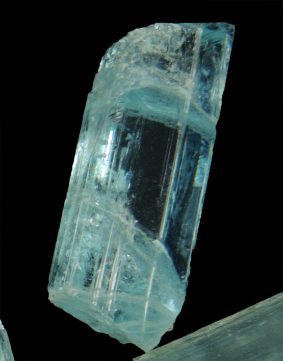 Beryl var. Aquamarine (4 crystal segments) from Snow Field Pocket, Mount Antero, Chaffee County, Colorado