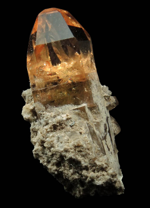 Topaz on rhyolite from Topaz Mountain, Thomas Range, Juab County, Utah