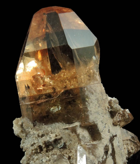 Topaz on rhyolite from Topaz Mountain, Thomas Range, Juab County, Utah