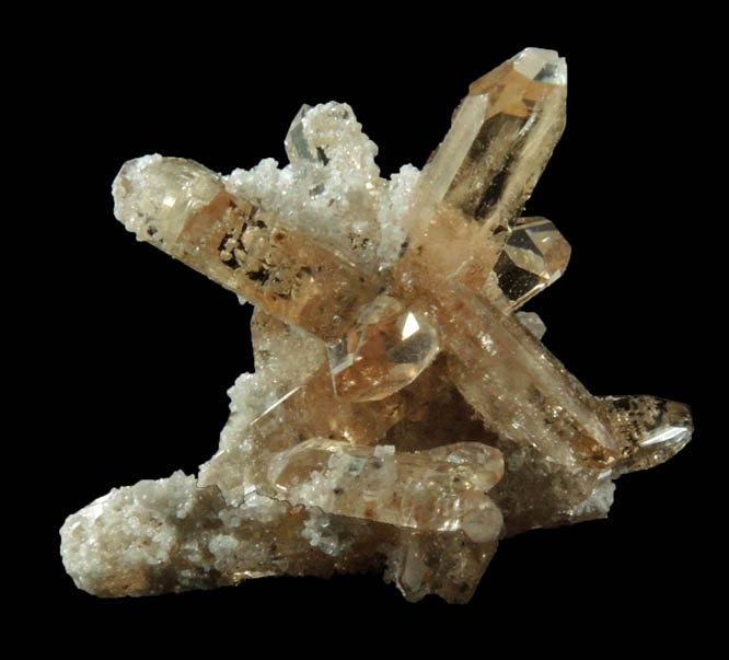 Topaz with rhyolite from Topaz Mountain, Thomas Range, Juab County, Utah