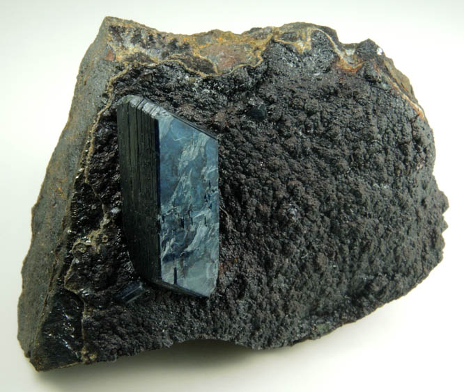 Vivianite on Hisingerite from Morococala Mine, Santa Fe District, Oruro Department, Bolivia