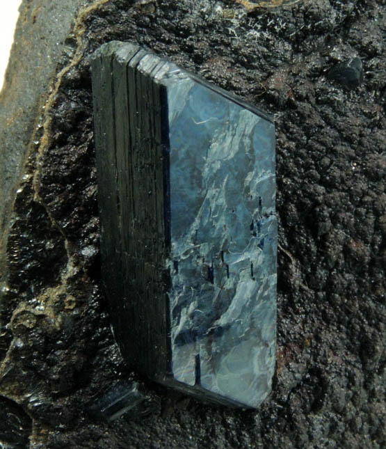 Vivianite on Hisingerite from Morococala Mine, Santa Fe District, Oruro Department, Bolivia