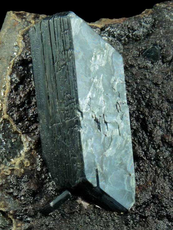 Vivianite on Hisingerite from Morococala Mine, Santa Fe District, Oruro Department, Bolivia