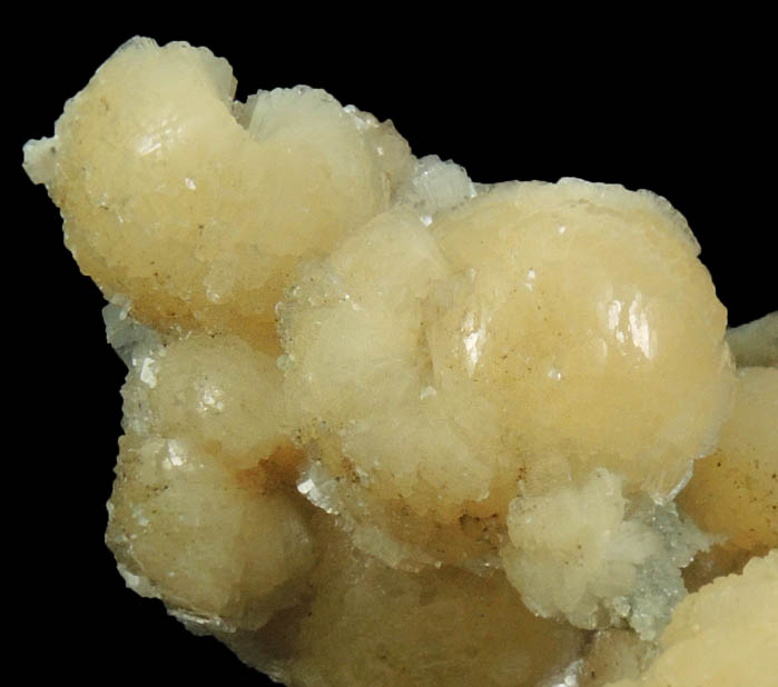 Stilbite on Heulandite with Calcite from Millington Quarry, Bernards Township, Somerset County, New Jersey