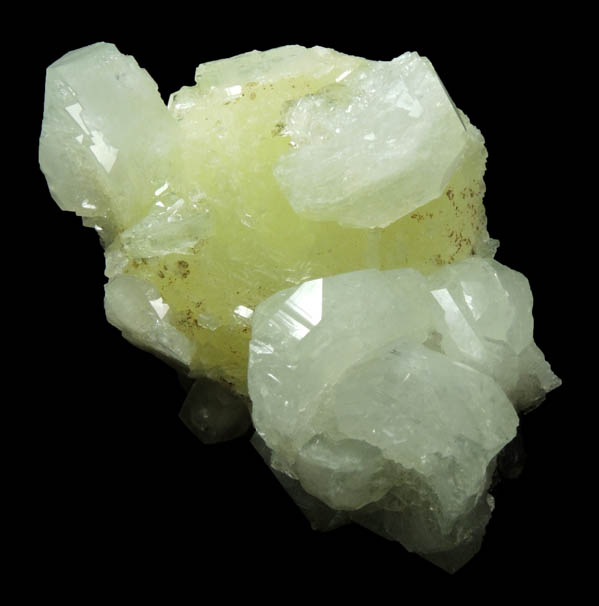 Prehnite with Apophyllite and Goethite from Millington Quarry, Bernards Township, Somerset County, New Jersey