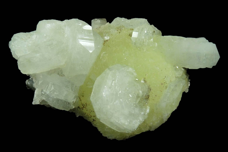 Prehnite with Apophyllite and Goethite from Millington Quarry, Bernards Township, Somerset County, New Jersey