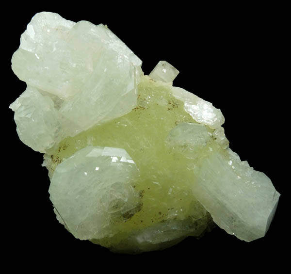 Prehnite with Apophyllite and Goethite from Millington Quarry, Bernards Township, Somerset County, New Jersey