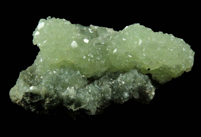 Apophyllite over Prehnite from Millington Quarry, Bernards Township, Somerset County, New Jersey