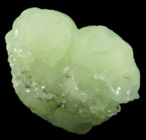 Apophyllite on Prehnite from Millington Quarry, Bernards Township, Somerset County, New Jersey