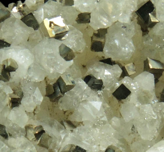 Pyrite and Apophyllite over Datolite from Millington Quarry, Bernards Township, Somerset County, New Jersey