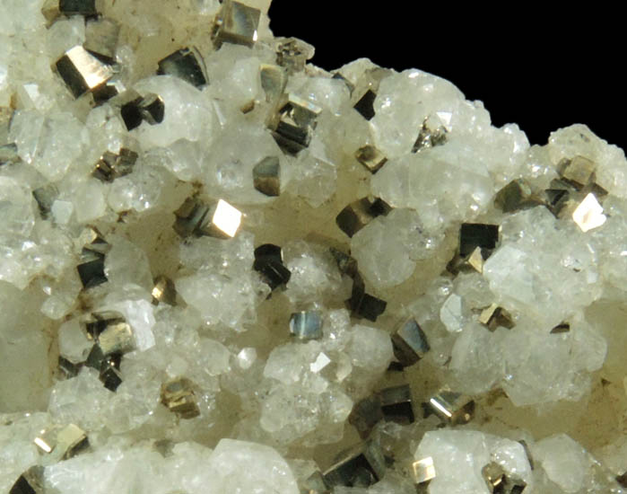 Pyrite and Apophyllite over Datolite from Millington Quarry, Bernards Township, Somerset County, New Jersey