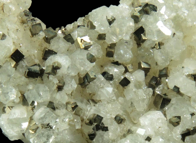 Pyrite and Apophyllite over Datolite from Millington Quarry, Bernards Township, Somerset County, New Jersey