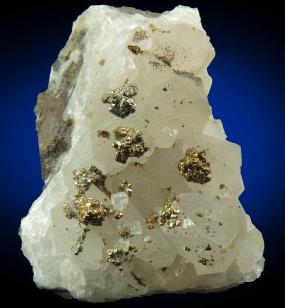 Pyrite and Calcite on Quartz from Millington Quarry, Bernards Township, Somerset County, New Jersey