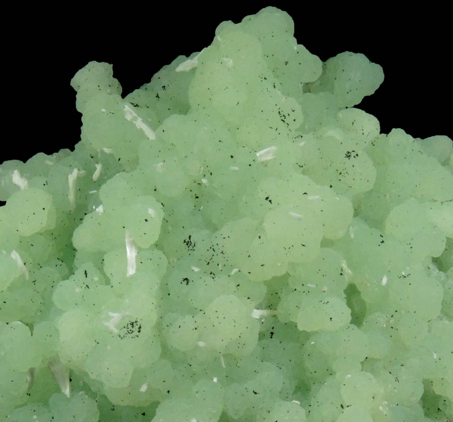 Prehnite pseudomorphs after Anhydrite with Laumontite from New Street Quarry, Paterson, Passaic County, New Jersey