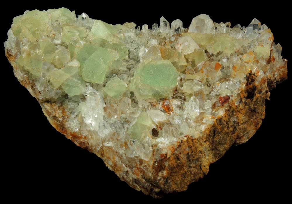 Fluorite on Quartz from William Wise Mine, Westmoreland, Cheshire County, New Hampshire