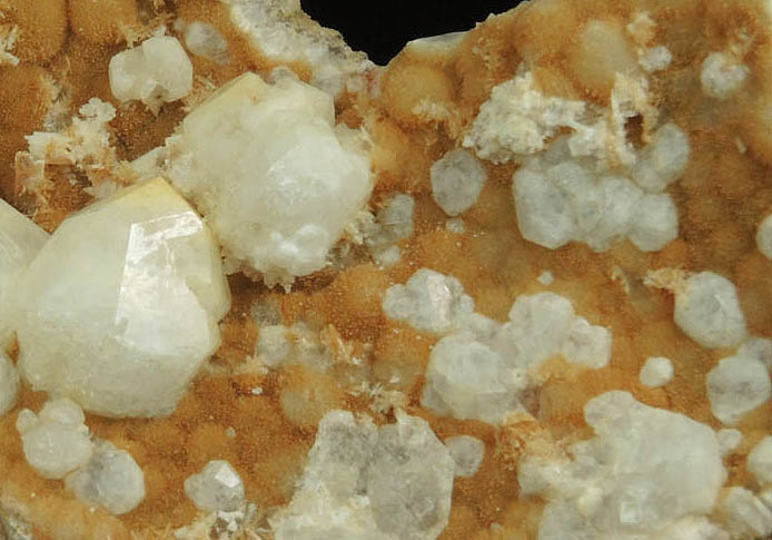 Analcime on Thomsonite from North Table Mountain, Stage 2 Lava Flow, Golden, Jefferson County, Colorado