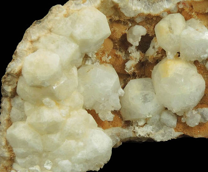 Analcime on Thomsonite from North Table Mountain, Stage 2 Lava Flow, Golden, Jefferson County, Colorado