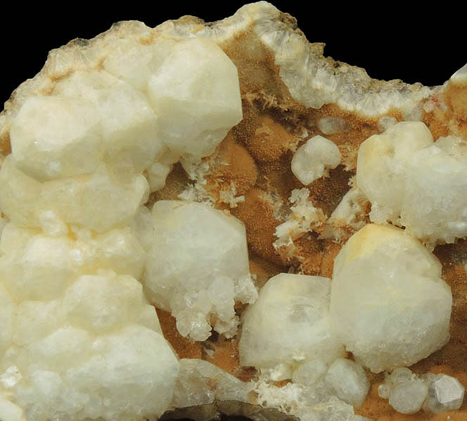 Analcime on Thomsonite from North Table Mountain, Stage 2 Lava Flow, Golden, Jefferson County, Colorado