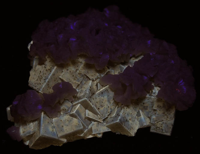 Dolomite over Fluorite from Moscona Mine, Villabona District, Asturias, Spain
