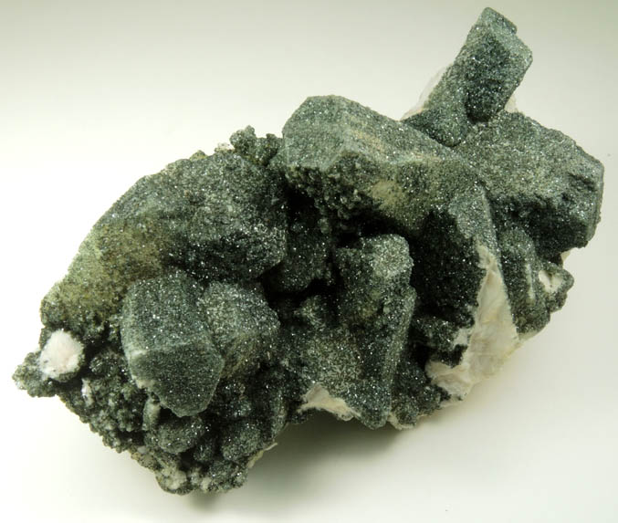 Albite (Pericline Habit) with Chlorite coating from Acushnet Quarry, Bristol County, Massachusetts