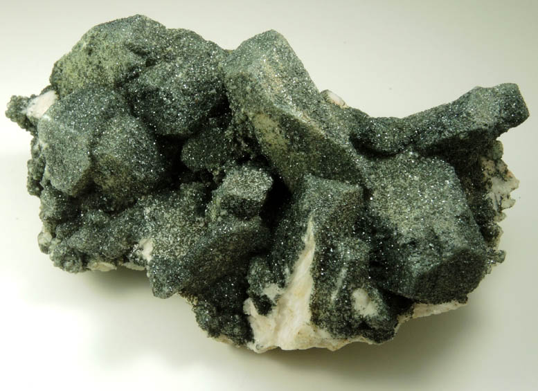 Albite (Pericline Habit) with Chlorite coating from Acushnet Quarry, Bristol County, Massachusetts