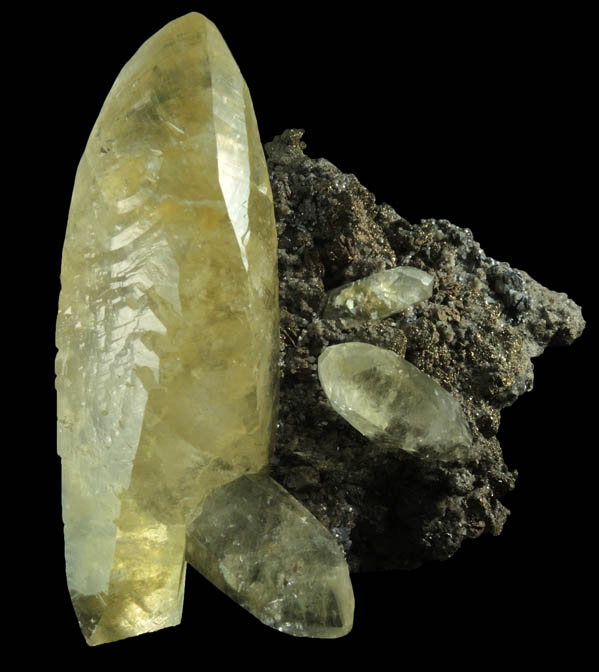 Calcite on Pyrite, Galena, Dolomite from Sweetwater Mine, Viburnum Trend, Reynolds County, Missouri