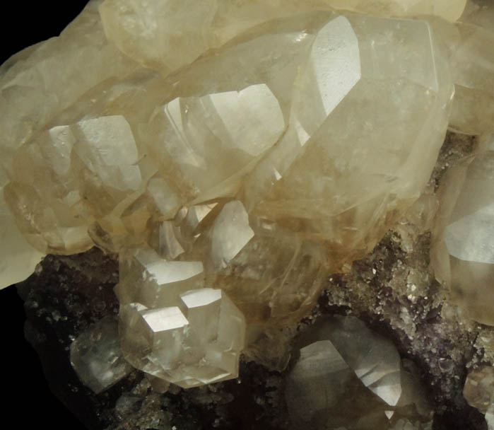 Calcite over Fluorite from Denton Mine, Harris Creek District, Hardin County, Illinois