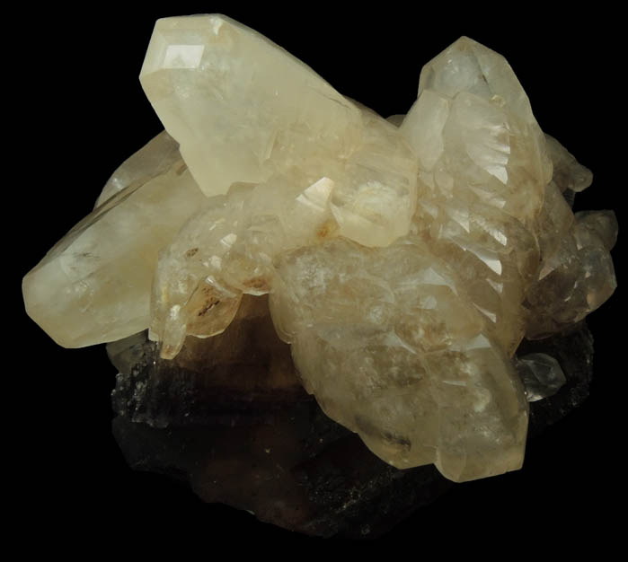 Calcite over Fluorite from Denton Mine, Harris Creek District, Hardin County, Illinois