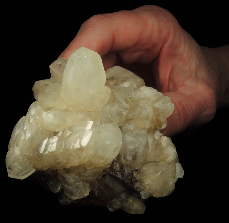 Calcite over Fluorite from Denton Mine, Harris Creek District, Hardin County, Illinois