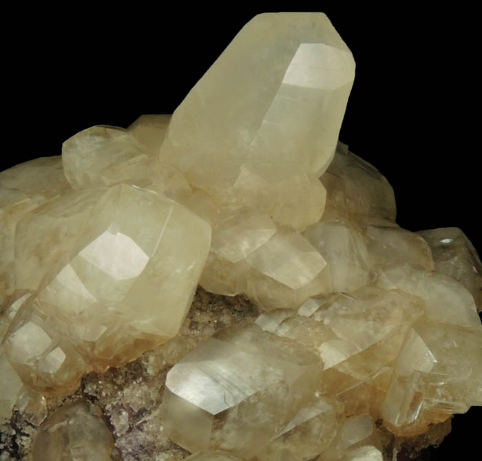 Calcite over Fluorite from Denton Mine, Harris Creek District, Hardin County, Illinois