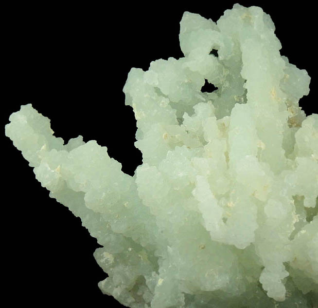 Prehnite pseudomorphs after Laumontite with Apophyllite from Mumbai District, Maharashtra, India