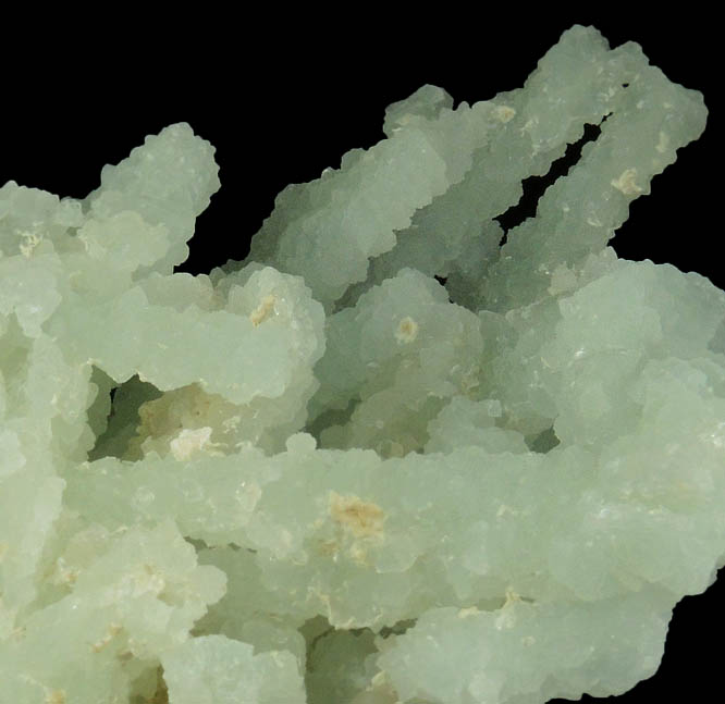 Prehnite pseudomorphs after Laumontite with Apophyllite from Mumbai District, Maharashtra, India