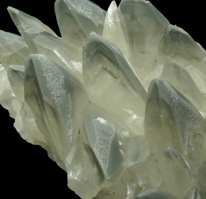 Calcite with Marcasite phantom-growth zones from Vulcan Quarry, Racine, Racine County, Wisconsin